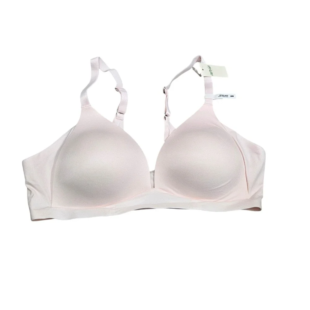 Aerie Sunnie Wireless Bra 38B Pink Padded Adjustable Straps Real Good Comfort